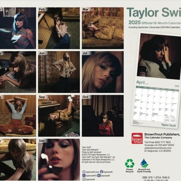 Taylor Swift 2025 Collectible Full size calendar 18 month - Picture 6 of 7